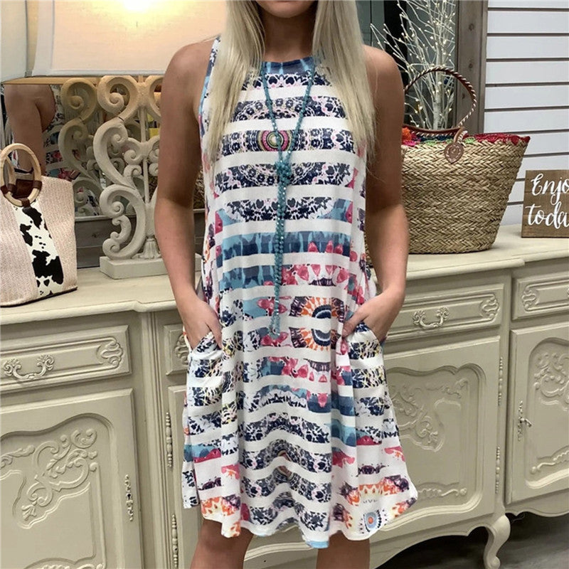 European And American Fashion Printed Women's Dress