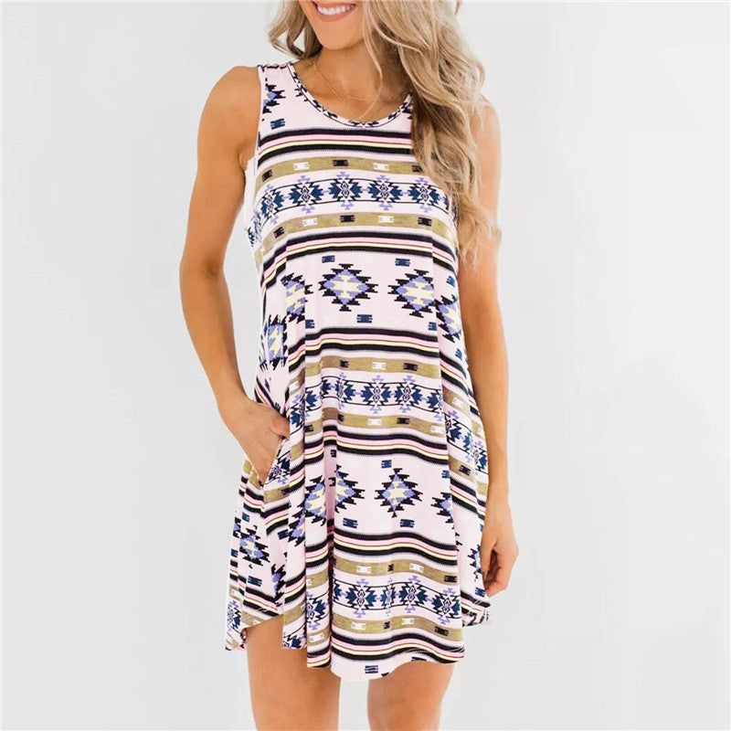 European And American Fashion Printed Women's Dress