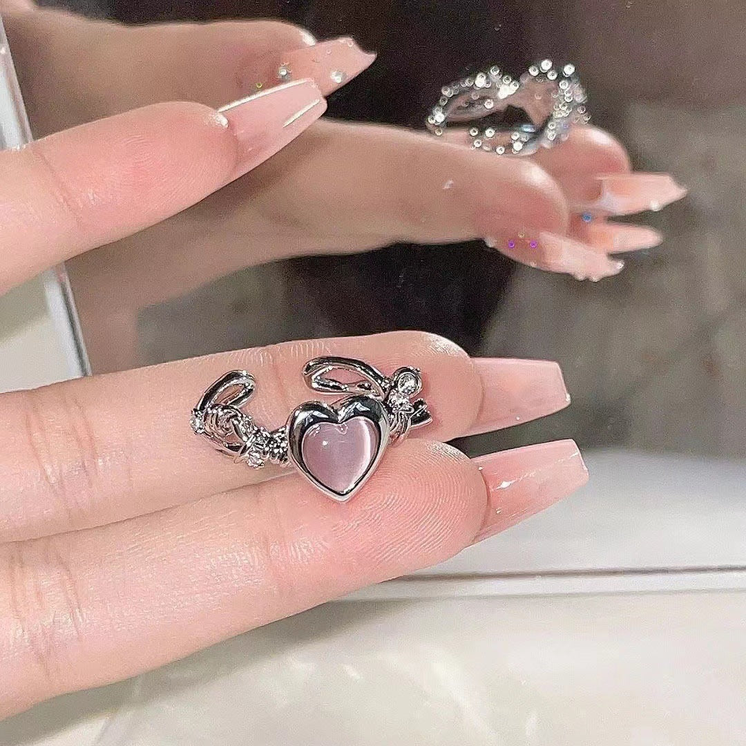 Cross-border New Arrival Princess Bowknot Ring Delicate Girl