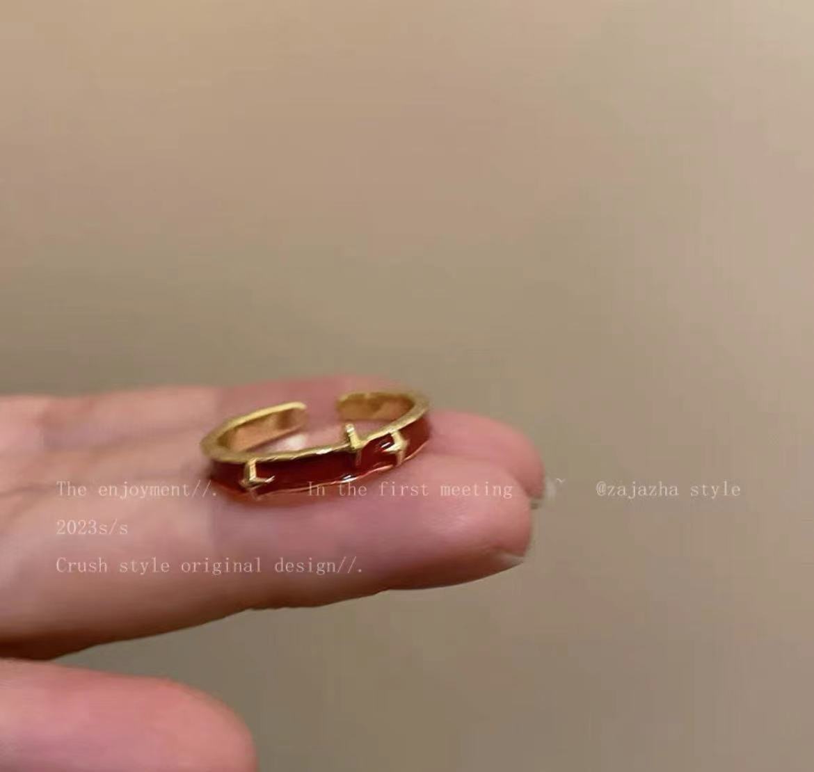 Ins Korean Style Niche Design Ring Advanced Normcore Style Ring