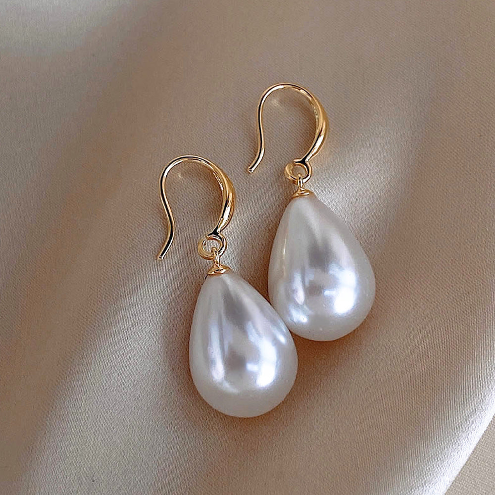 Silver Needle Fashion High-grade Diamond Enamel Earrings
