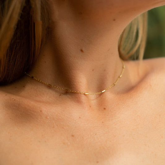 Simple Titanium Steel Women's Clip Tube Chain