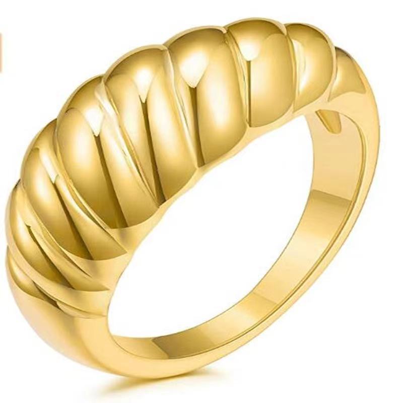 Horn Bread Twisted Twist-shaped European And American Popular Ring