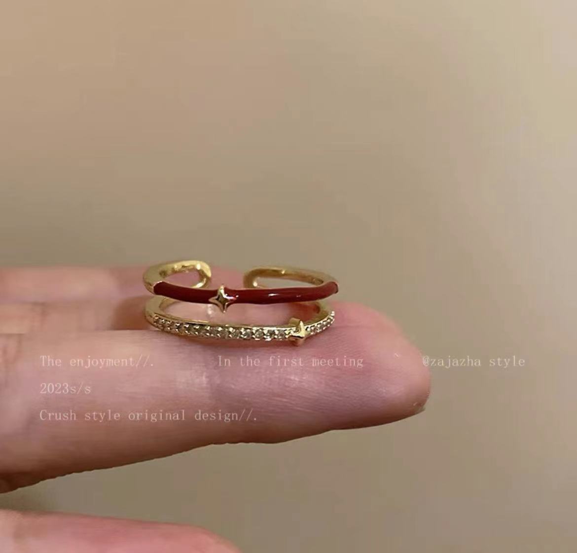 Ins Korean Style Niche Design Ring Advanced Normcore Style Ring