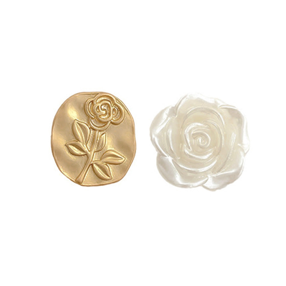 Silver Needle Fashion High-grade Diamond Enamel Earrings