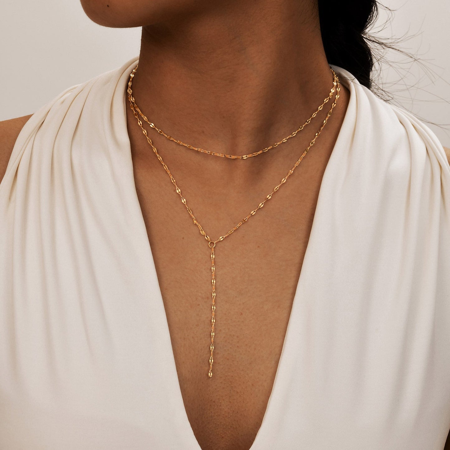 Retro Double-layer Fashion Multi-layer Twin Y-shaped Clavicle Necklace