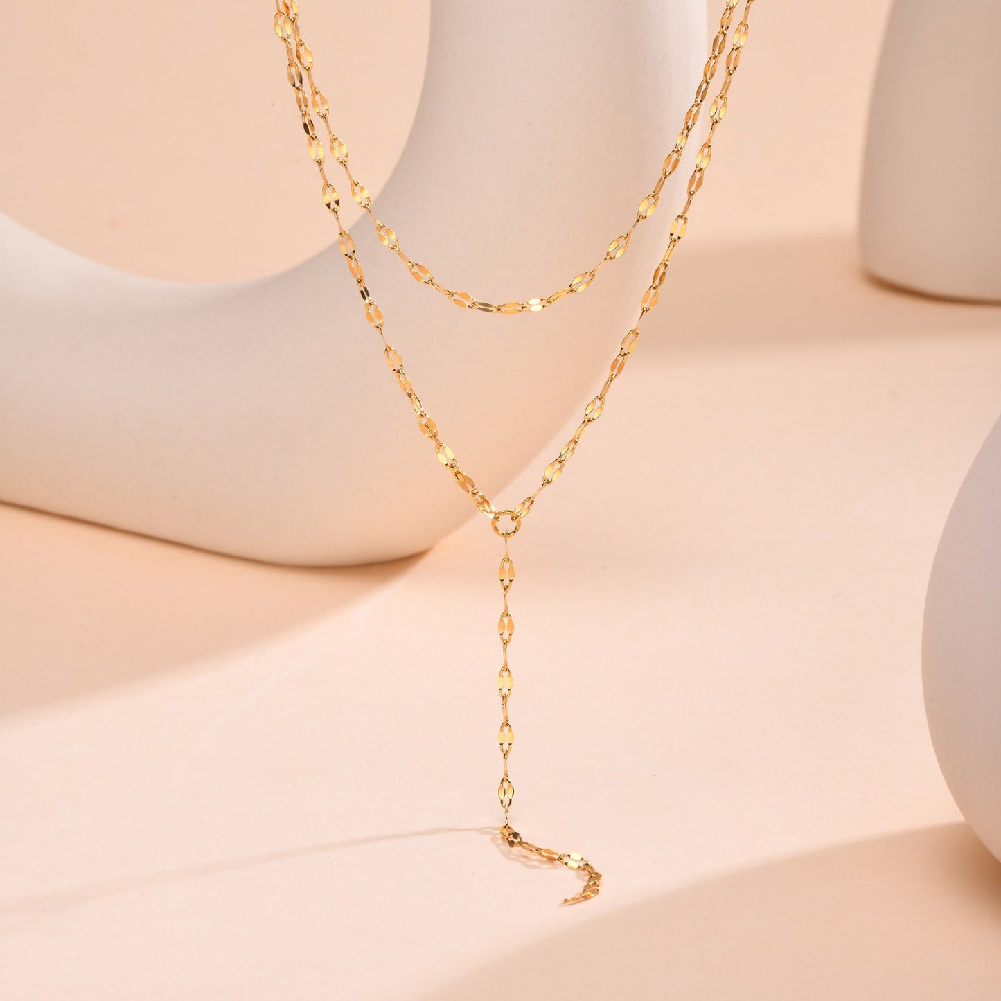 Retro Double-layer Fashion Multi-layer Twin Y-shaped Clavicle Necklace