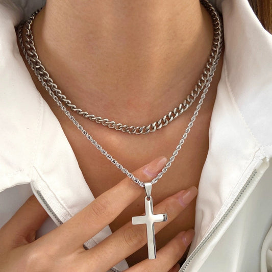 Light Luxury Cross Pendant Necklace