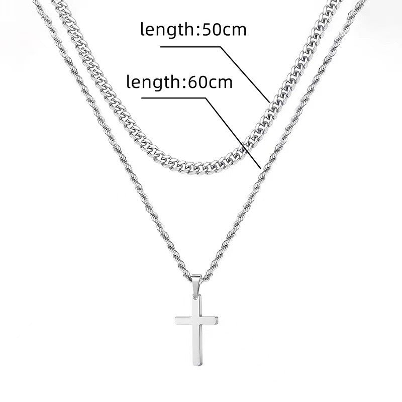 Light Luxury Cross Pendant Necklace