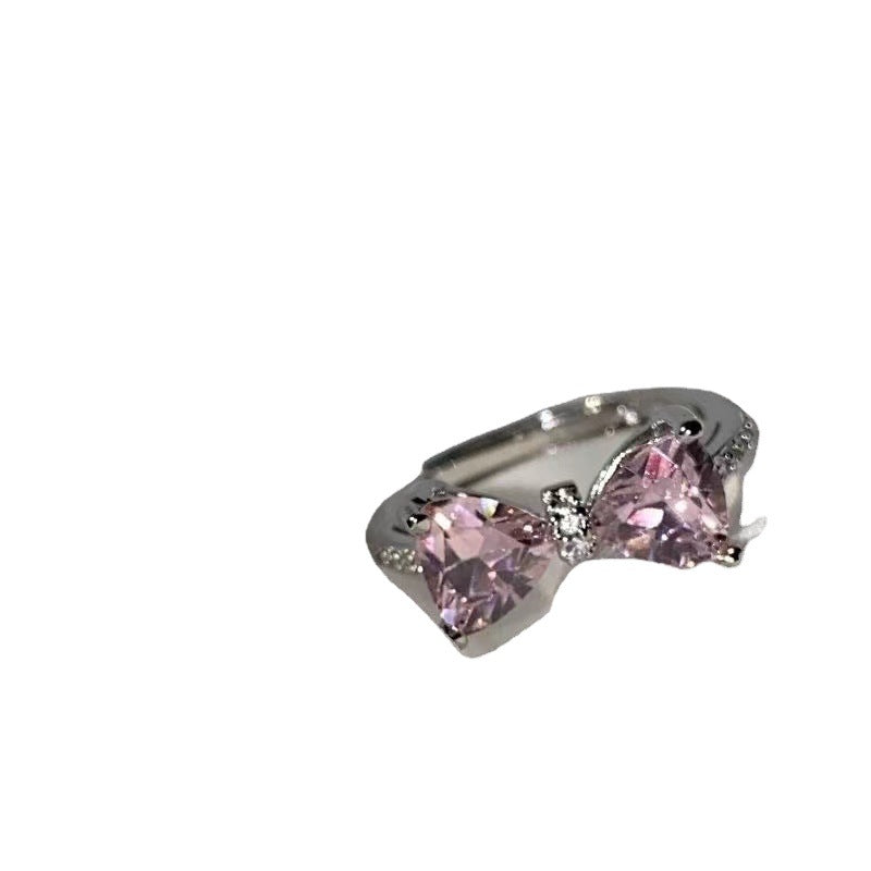 Cross-border New Arrival Princess Bowknot Ring Delicate Girl