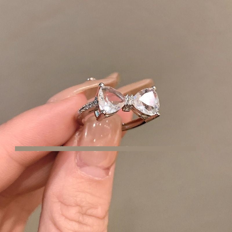 Cross-border New Arrival Princess Bowknot Ring Delicate Girl