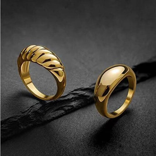 Horn Bread Twisted Twist-shaped European And American Popular Ring