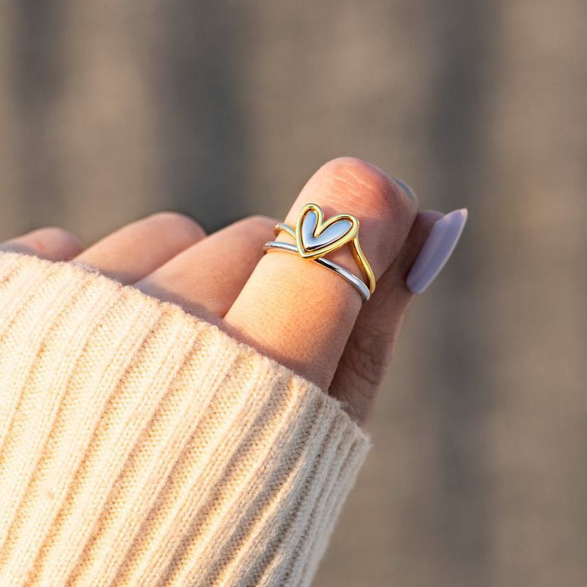 Korean Style Ins Fashion Irregular With Personality Simple Ladies Two-piece Set Ring