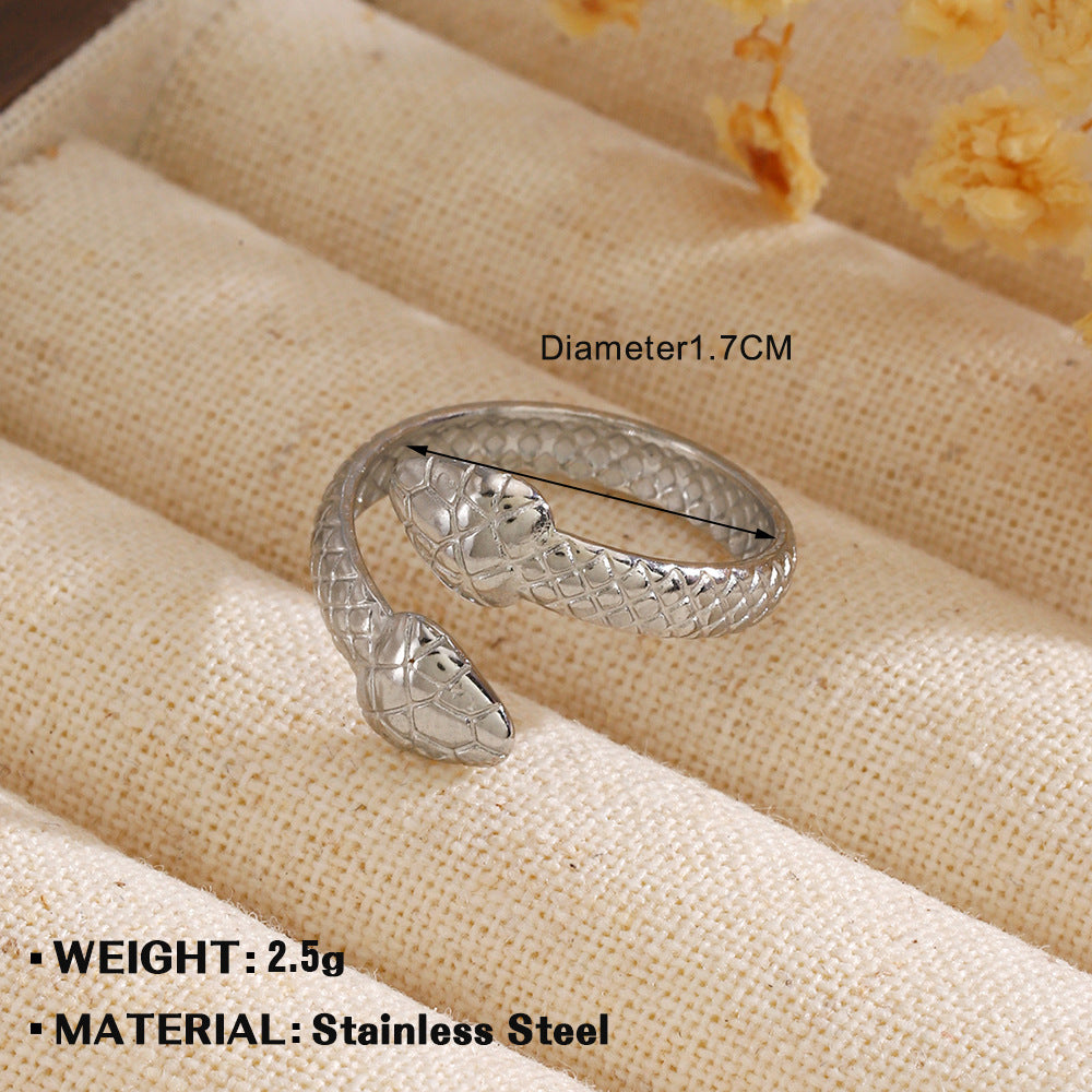 Fashion Stainless Steel Simple Heart-shaped Open Ring